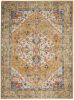 4' X 6' Yellow And Ivory Dhurrie Area Rug