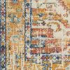 5' X 7' Ivory and Yellow Center Medallion Area Rug