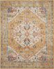 8' X 10' Yellow And Ivory Power Loom Area Rug