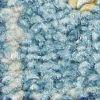 7' X 10' Blue And Ivory Dhurrie Area Rug
