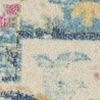 8' Blue And Ivory Round Dhurrie Area Rug