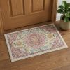 2' X 3' Pink And Ivory Southwestern Dhurrie Area Rug