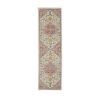6' Pink And Ivory Southwestern Dhurrie Runner Rug