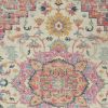 4' X 6' Pink And Ivory Southwestern Dhurrie Area Rug
