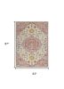 5' X 7' Pink And Ivory Southwestern Dhurrie Area Rug