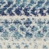 8' Navy Blue Southwestern Power Loom Runner Rug
