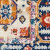 2' X 3' Blue And Ivory Medallion Scatter Rug