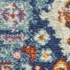 2' X 3' Blue And Ivory Medallion Scatter Rug