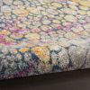 5' X 7' Pink And Ivory Coral Power Loom Area Rug