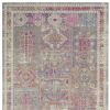 5' X 7' Pink And Gray Abstract Power Loom Area Rug