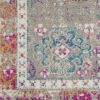 7' X 10' Pink And Gray Abstract Power Loom Area Rug