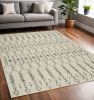 5' X 7' Gray Geometric Power Loom Area Rug
