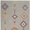 5' X 7' Gray Geometric Berber Area Rug