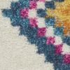 5' X 7' Ivory Geometric Berber Area Rug