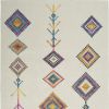 5' X 7' Ivory Geometric Berber Area Rug