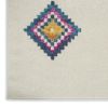 5' X 7' Ivory Geometric Berber Area Rug