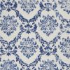 4' X 6' Blue And Ivory Floral Dhurrie Area Rug