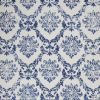 4' X 6' Blue And Ivory Floral Dhurrie Area Rug