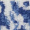 5' X 7' Blue And Ivory Floral Dhurrie Area Rug