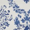 5' X 7' Blue And Ivory Floral Dhurrie Area Rug