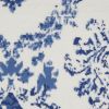 6' X 9' Blue And Ivory Floral Dhurrie Area Rug