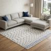 6' X 9' Ivory Geometric Berber Area Rug