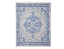4' X 6' Blue Gray Floral Dhurrie Area Rug