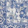 4' X 6' Blue Gray Floral Dhurrie Area Rug