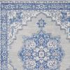 5' X 7' Blue Gray Floral Dhurrie Area Rug