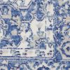 6' X 9' Blue Gray Floral Dhurrie Area Rug