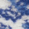 6' X 9' Navy Blue Floral Dhurrie Area Rug
