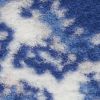 6' X 9' Navy Blue Floral Dhurrie Area Rug