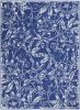 4' X 6' Navy Blue Floral Dhurrie Area Rug