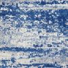 4' X 6' Blue And Ivory Ombre Dhurrie Area Rug