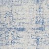 4' X 6' Blue Gray Abstract Dhurrie Area Rug