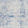 4' X 6' Blue Gray Abstract Dhurrie Area Rug