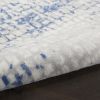 4' X 6' Blue Gray Abstract Dhurrie Area Rug