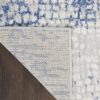 5' X 7' Blue Gray Abstract Dhurrie Area Rug