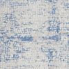 5' X 7' Blue Gray Abstract Dhurrie Area Rug
