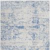 5' X 7' Blue Gray Abstract Dhurrie Area Rug
