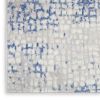 6' X 9' Blue Gray Abstract Dhurrie Area Rug