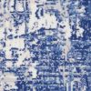 4' X 6' Blue And Ivory Abstract Dhurrie Area Rug
