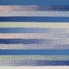 4' X 6' Blue And White Striped Dhurrie Area Rug