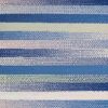 5' X 7' Blue And White Striped Dhurrie Area Rug