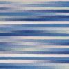 6' X 9' Blue And White Striped Dhurrie Area Rug