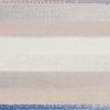 4' X 6' Navy Blue Striped Dhurrie Area Rug