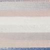 4' X 6' Navy Blue Striped Dhurrie Area Rug