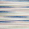 4' X 6' Navy Blue Striped Dhurrie Area Rug