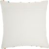 Multicolor Embroidered Stripe Throw Pillow