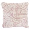 Pink Marbled Patterned Throw Pillow